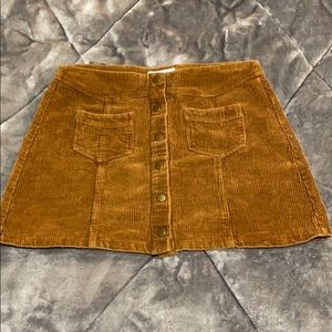 Brown courdaroy mini skirt